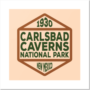 Carlsbad Caverns National Park badge Posters and Art